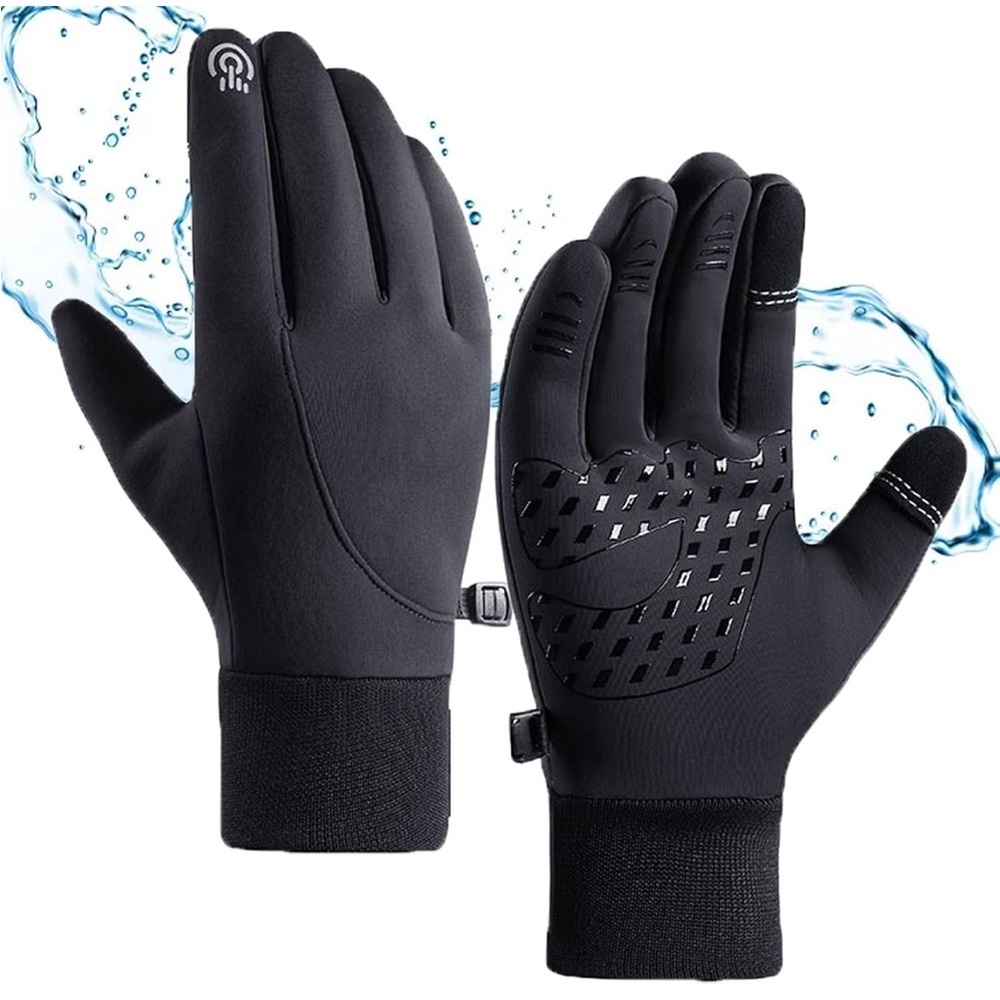 Black Waterproof Touchscreen Gloves